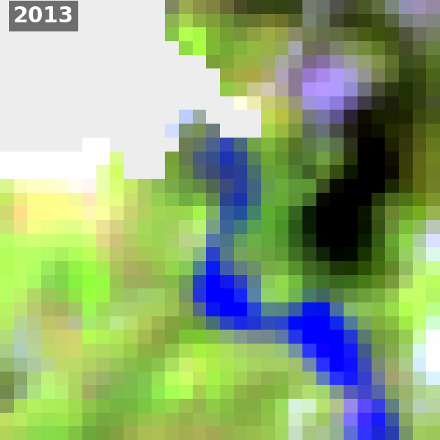 2013 GeoMAD mosaic around the emerging piece